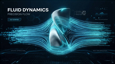 Fluid air flow animation